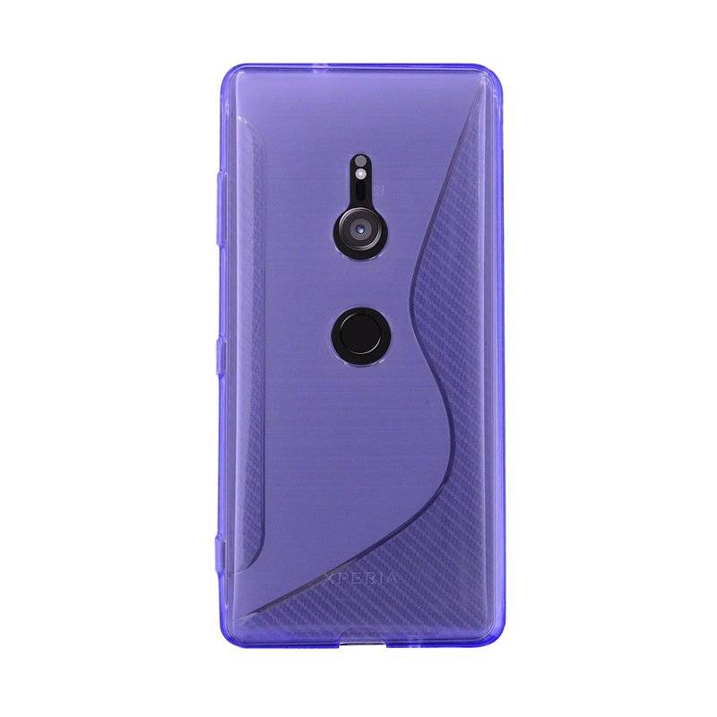Sony Xperia XZ3 Handy Silikon Schutzhülle Cover Case Lila