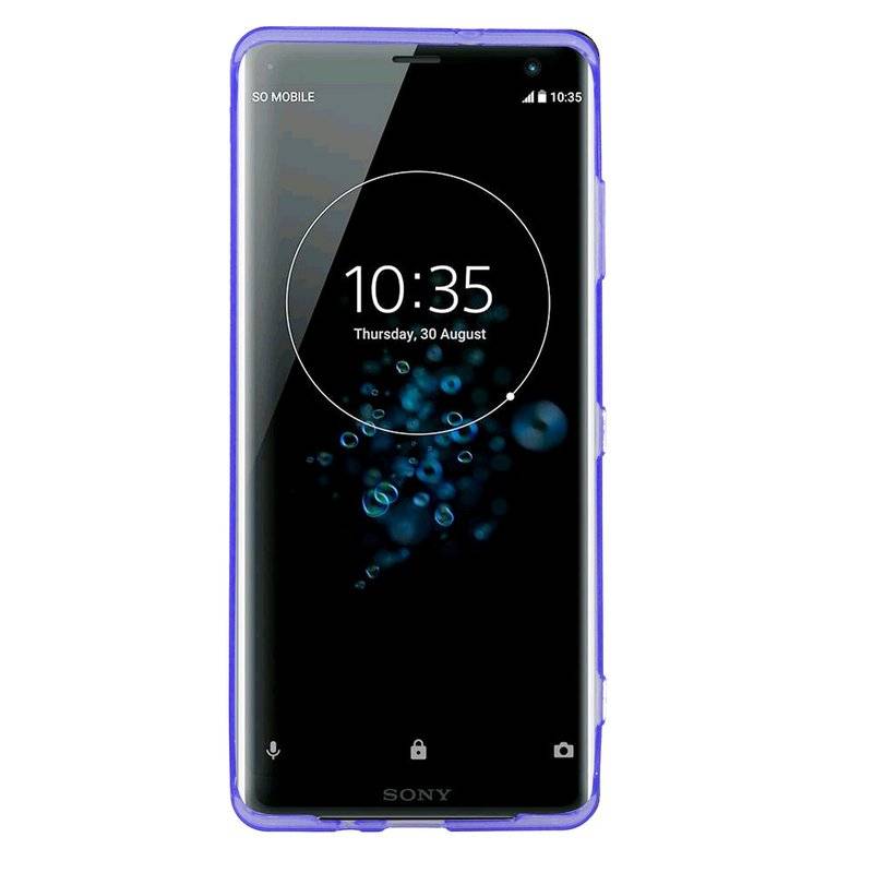 Sony Xperia XZ3 Handy Silikon Schutzhülle Cover Case Lila