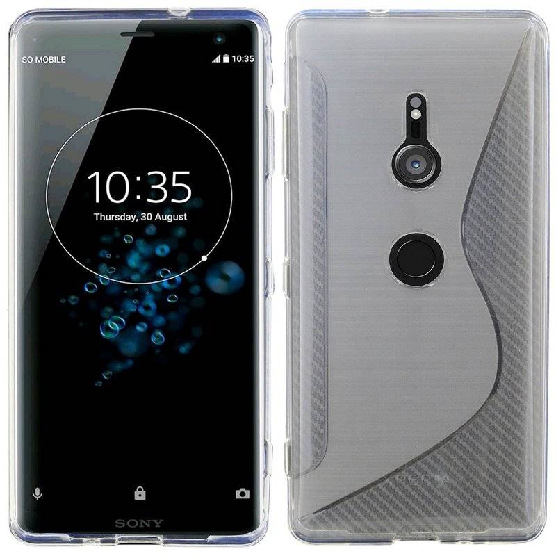 Sony Xperia XZ3 Handy Silikon Schutzhülle Cover Case Transparent