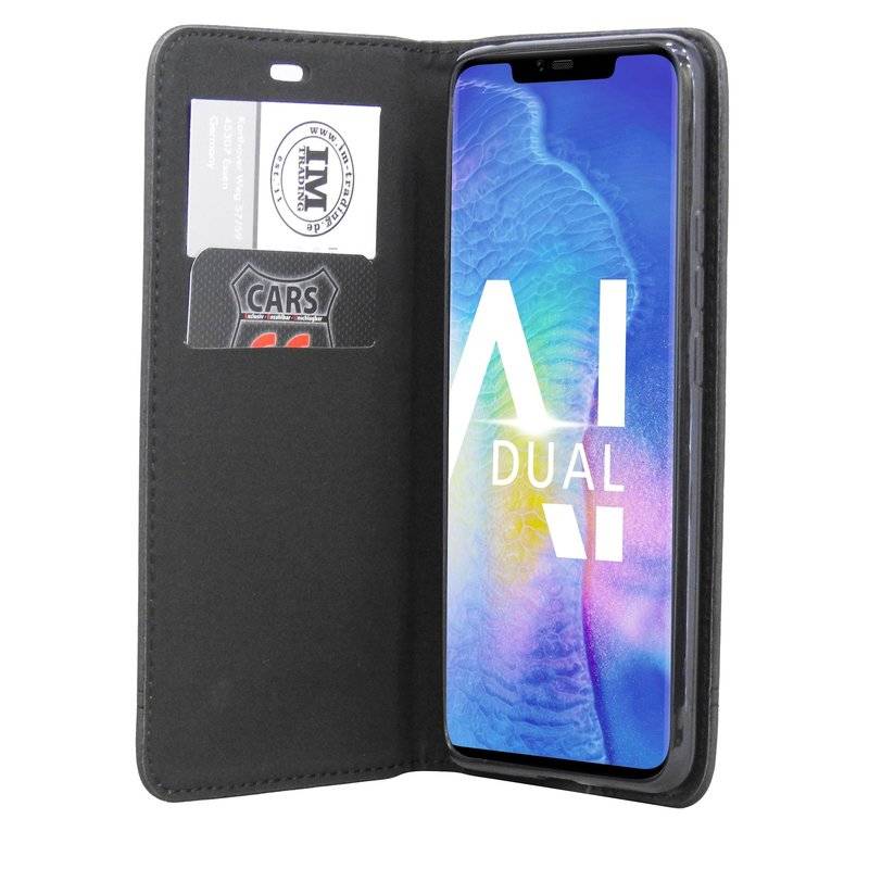 Huawei Mate 20 Pro Tasche Flip Case Schutzhülle Schwarz