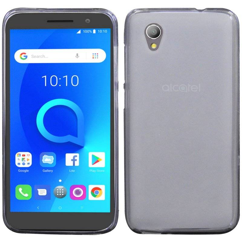 Alcatel 1 (5033D) Handy Silikon Schutzhülle Cover Case Grau