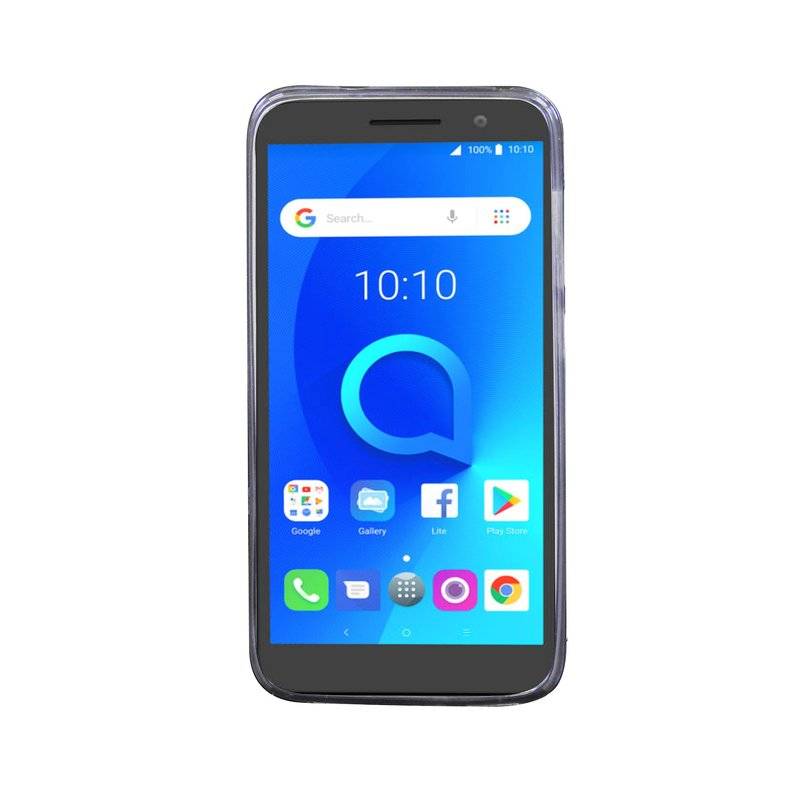 Alcatel 1 (5033D) Handy Silikon Schutzhülle Cover Case Grau