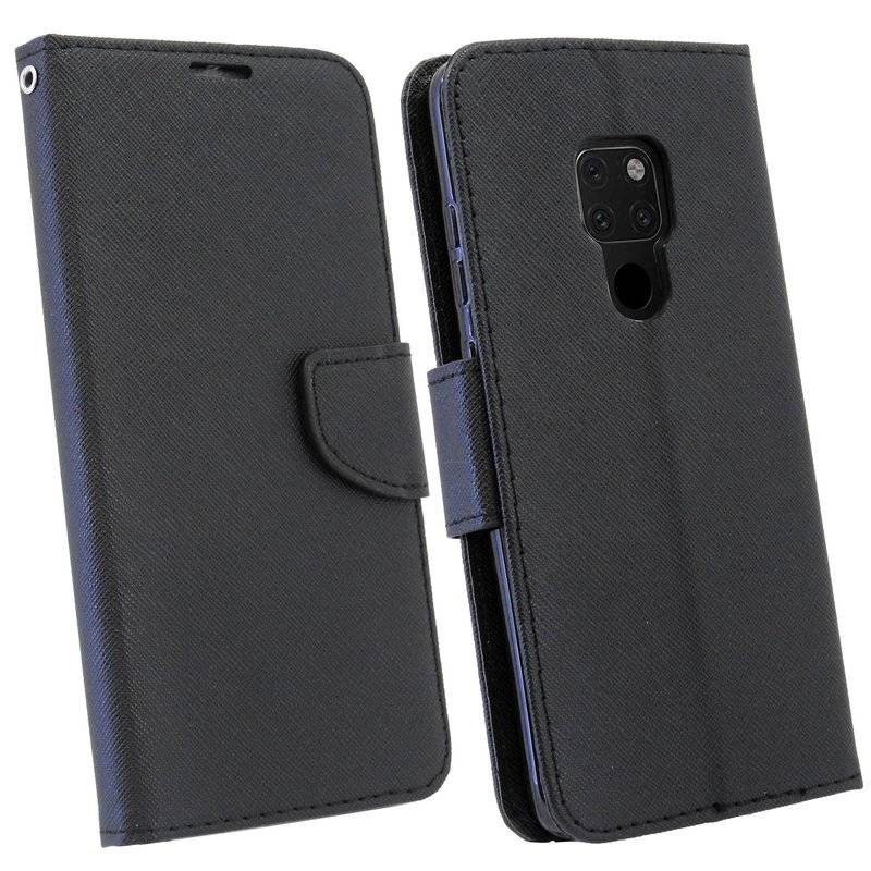 Huawei Mate 20 Tasche Flip Case Buchtasche Schutzhülle Schwarz