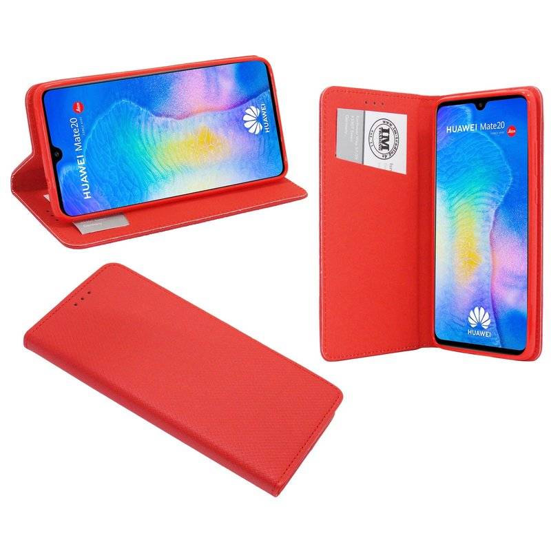 Huawei Mate 20 Tasche Flip Case Buchtasche Schutzhülle Rot