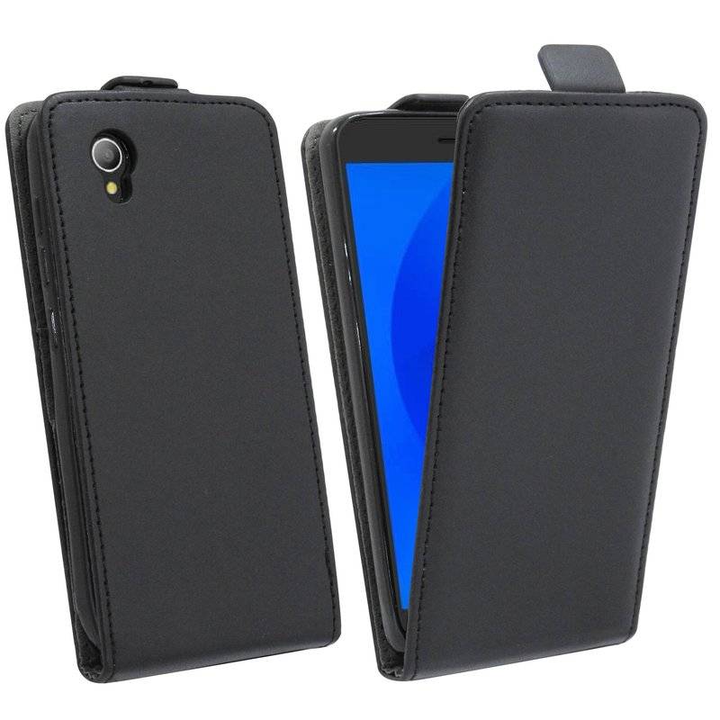 Alcatel 1 (5033D) Handyhülle Tasche Flip Case Smartphone Schutzhülle Schwarz