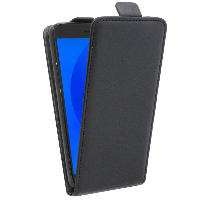 Alcatel 1 (5033D) Handyhülle Tasche Flip Case Smartphone Schutzhülle Schwarz