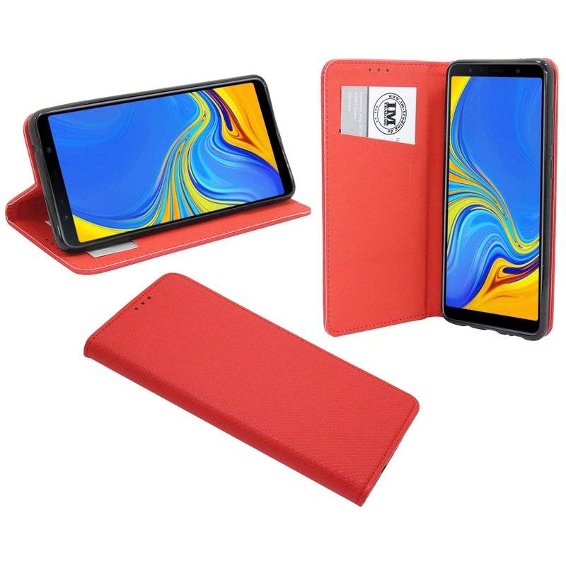 Samsung Galaxy A7 2018 ( A750F ) Tasche Flip Case Schutzhülle Rot