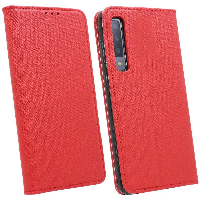 Samsung Galaxy A7 2018 ( A750F ) Tasche Flip Case Schutzhülle Rot