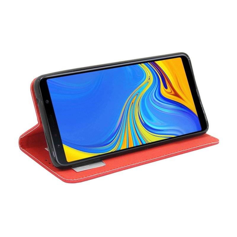 Samsung Galaxy A7 2018 ( A750F ) Tasche Flip Case Schutzhülle Rot