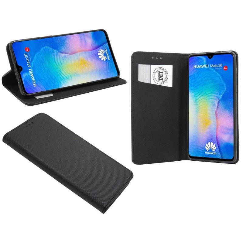 Huawei Mate 20 Tasche Flip Case Schutzhülle Schwarz