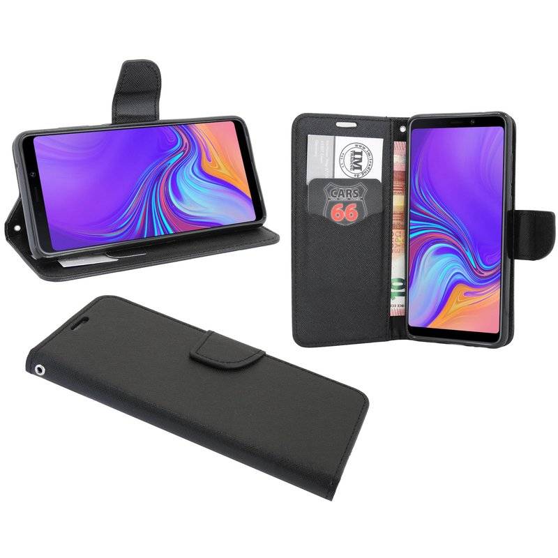 Samsung Galaxy A9 2018 Tasche Flip Case Schutzhülle Schwarz