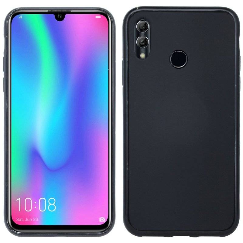 Silikon Hülle Basic kompatibel mit HONOR 10 LITE Case TPU Soft Handy Cover Schutz Schwarz