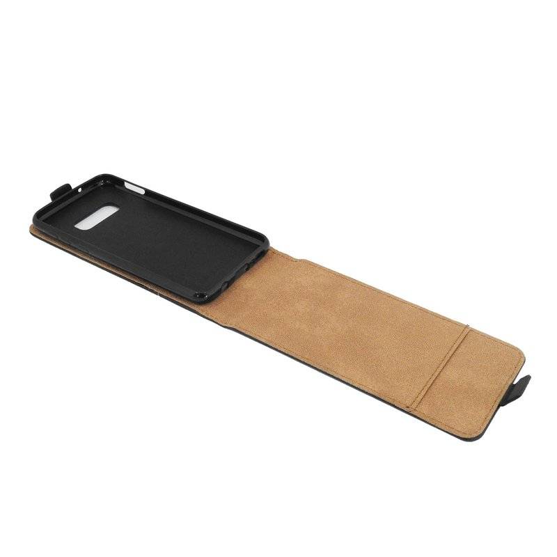 Flip Case kompatibel mit SAMSUNG GALAXY S10e (G970F) Handy Tasche vertikal aufklappbar Schutzhülle Klapp Hülle Schwarz