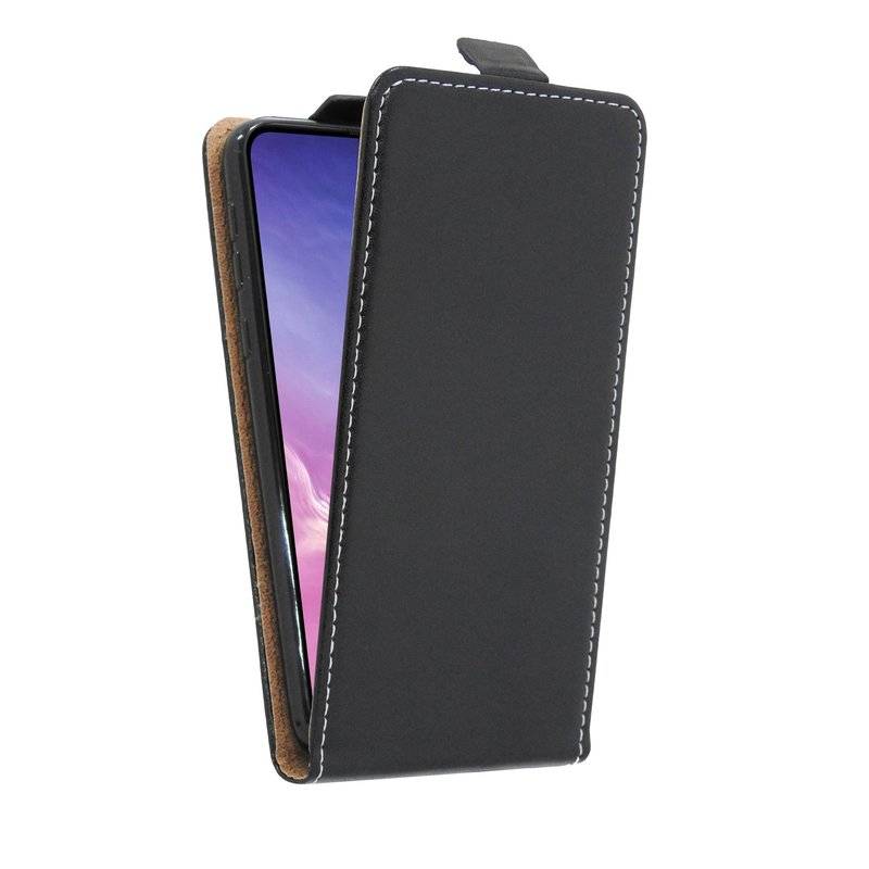Flip Case kompatibel mit SAMSUNG GALAXY S10e (G970F) Handy Tasche vertikal aufklappbar Schutzhülle Klapp Hülle Schwarz