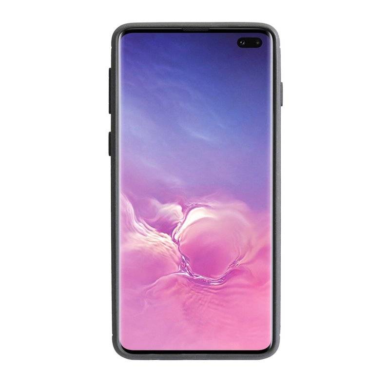 Silikon Hülle Carbon kompatibel mit SAMSUNG GALAXY S10 PLUS (G975F) TPU Case Soft Handyhülle Cover Schutzhülle Schwarz