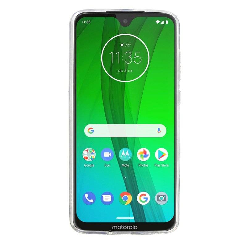 Silikon Hülle Basic kompatibel mit MOTOROLA MOTO G7 PLUS Case TPU Soft Handy Cover Schutz Transparent