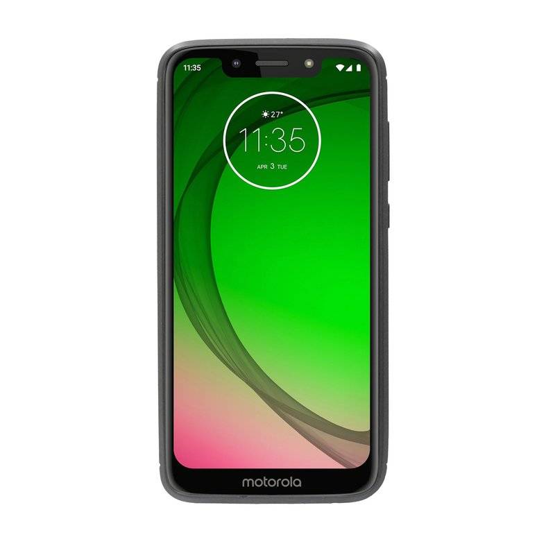 Silikon Hülle Carbon kompatibel mit MOTOROLA MOTO G7 PLAY TPU Case Soft Handyhülle Cover Schutzhülle Schwarz