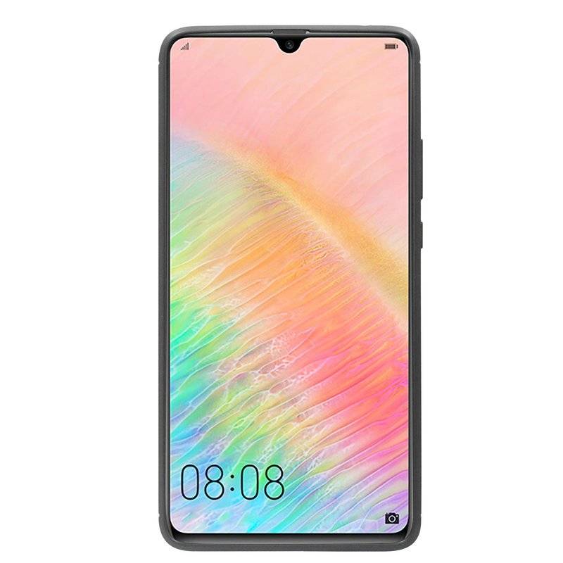 Silikon Hülle Carbon kompatibel mit HUAWEI MATE 20X TPU Case Soft Handyhülle Cover Schutzhülle Schwarz