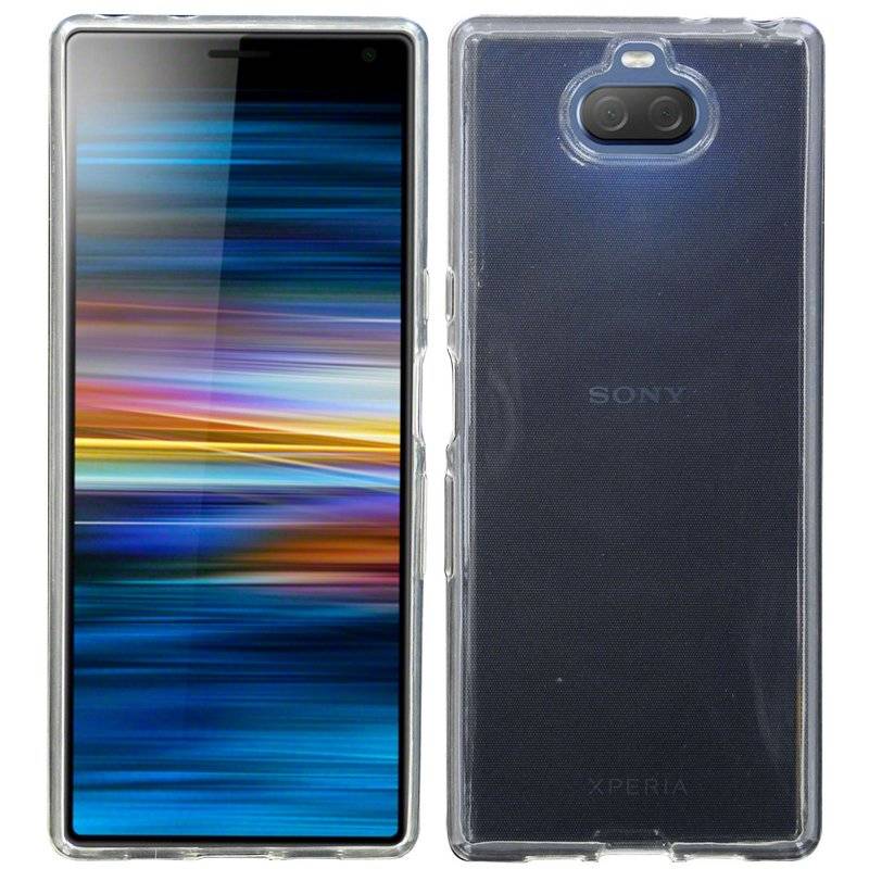Silikon Hülle Basic kompatibel mit SONY XPERIA 10 PLUS Case TPU Soft Handy Cover Schutz Transparent