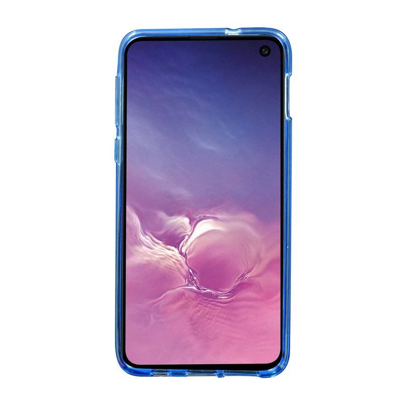S-Line Hülle Bumper kompatibel mit Samsung Galaxy S10e G970F Silikonhülle Stoßfest Handyhülle TPU Case Cover Blau
