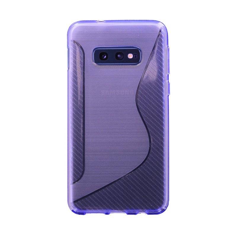 S-Line Hülle Bumper kompatibel mit Samsung Galaxy S10e G970F Silikonhülle Stoßfest Handyhülle TPU Case Cover Lila