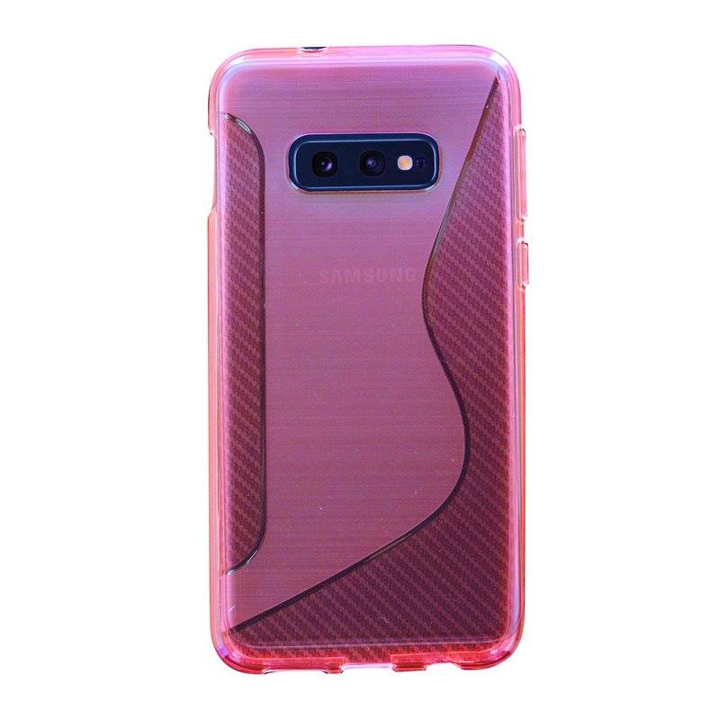 S-Line Hülle Bumper kompatibel mit Samsung Galaxy S10e G970F Silikonhülle Stoßfest Handyhülle TPU Case Cover Pink