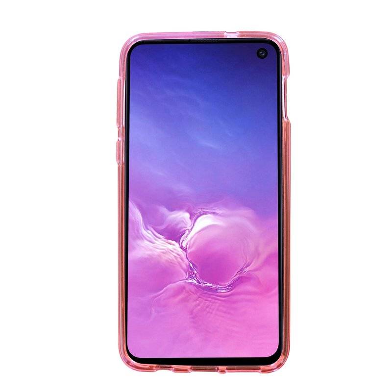 S-Line Hülle Bumper kompatibel mit Samsung Galaxy S10e G970F Silikonhülle Stoßfest Handyhülle TPU Case Cover Pink