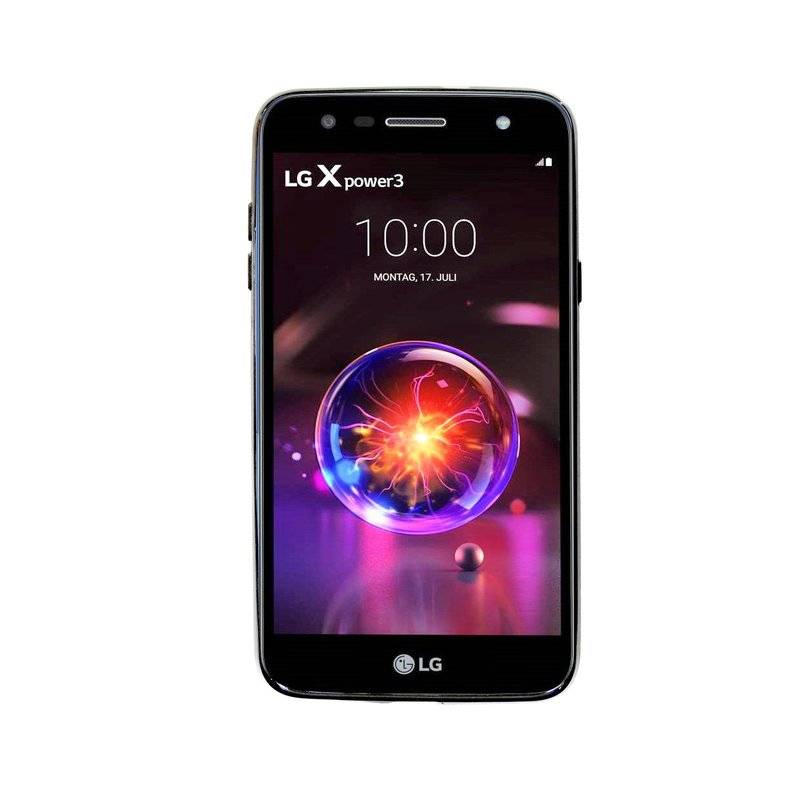 S-Line Hülle Bumper kompatibel mit LG X POWER 3 Silikonhülle Stoßfest Handyhülle TPU Case Cover Schwarz