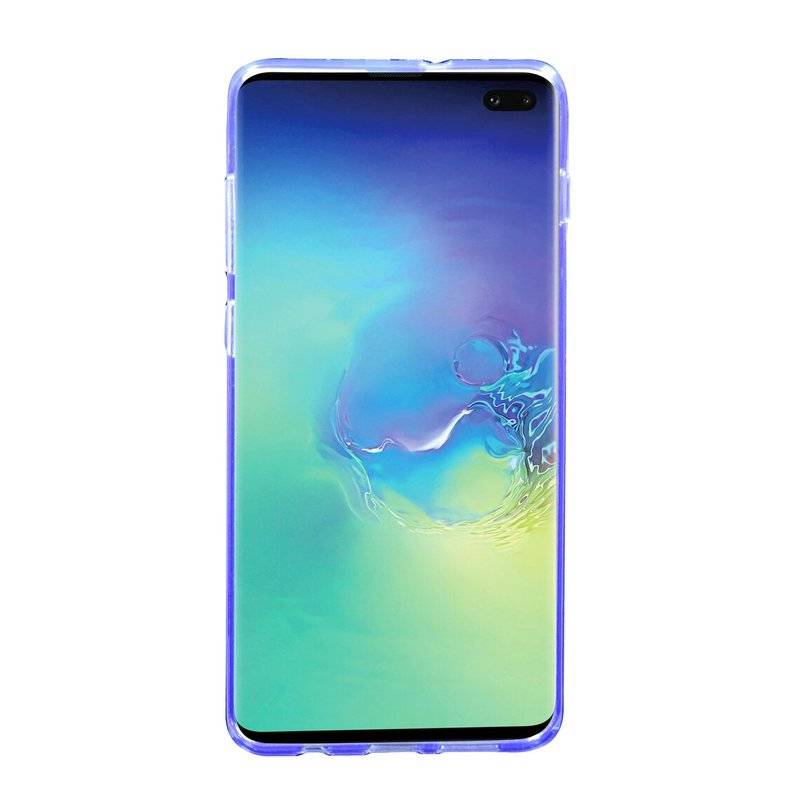 S-Line Hülle Bumper kompatibel mit Samsung Galaxy S10 Plus G975F Silikonhülle Stoßfest Handyhülle TPU Case Cover Lila