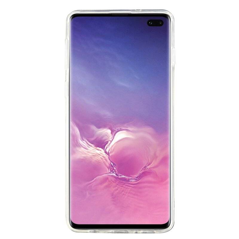 S-Line Hülle Bumper für Samsung Galaxy S10 Plus G975F Silikonhülle Stoßfest Handyhülle TPU Case Cover Transparent