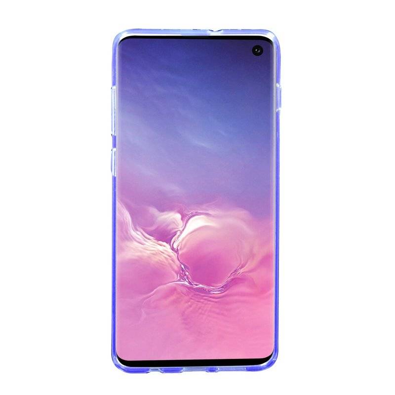 S-Line Hülle Bumper kompatibel mit Samsung Galaxy S10 G973F Silikonhülle Stoßfest Handyhülle TPU Case Cover Lila