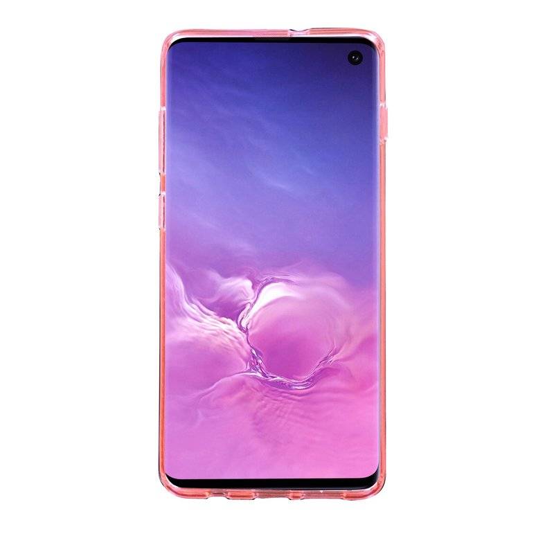 S-Line Hülle Bumper kompatibel mit Samsung Galaxy S10 G973F Silikonhülle Stoßfest Handyhülle TPU Case Cover Pink