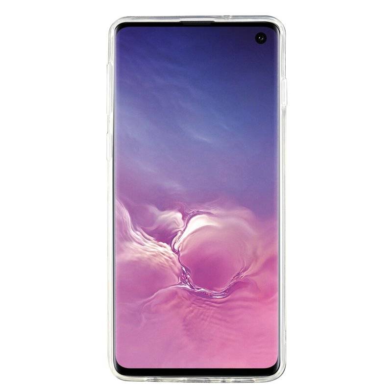 S-Line Hülle Bumper für Samsung Galaxy S10 G973F Silikonhülle Stoßfest Handyhülle TPU Case Cover Transparent