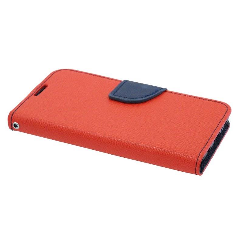 Buch Tasche Fancy für SAMSUNG GALAXY S10e (G970F) Handy Hülle Etui Schutzhülle mit Standfunktion, Kartenfach Rot-Blau