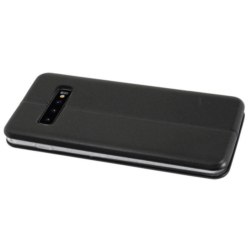 Buch Tasche Elegance für SAMSUNG GALAXY S10 (G973F) Handy Hülle Etui Schutzhülle mit Standfunktion, Kartenfach Schwarz