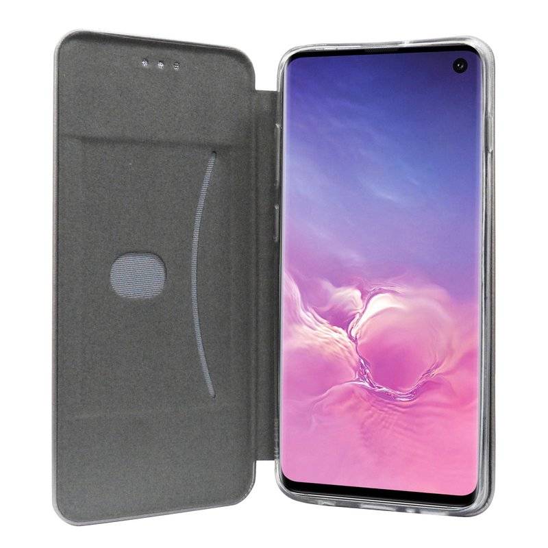Buch Tasche Elegance für SAMSUNG GALAXY S10 G973F Handy Hülle Brieftasche Schutzhülle Standfunktion Kartenfach Grau
