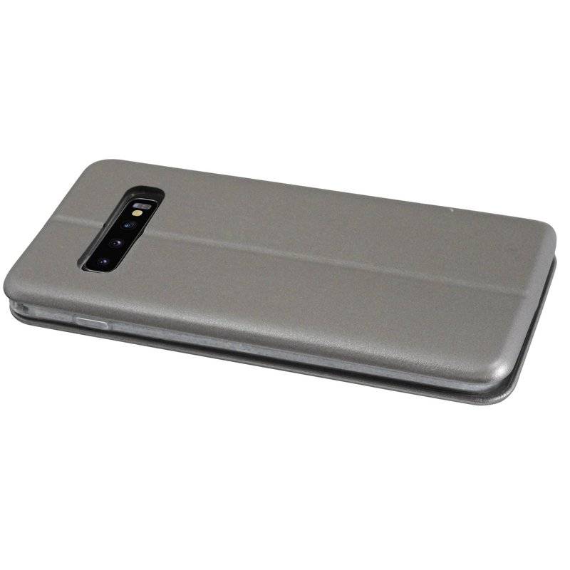 Buch Tasche Elegance für SAMSUNG GALAXY S10 G973F Handy Hülle Brieftasche Schutzhülle Standfunktion Kartenfach Grau