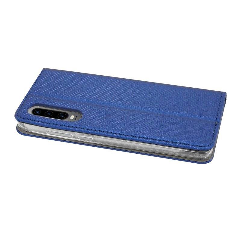 Buch Tasche Smart" für HUAWEI P30 Handy Hülle Etui Brieftasche Schutzhülle mit Standfunktion, Kartenfach Blau"
