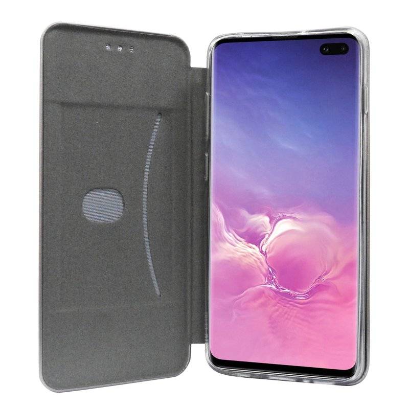 Buch Tasche Elegance für SAMSUNG GALAXY S10 PLUS G975F Handy Hülle Etui Schutzhülle mit Standfunktion Kartenfach Grau