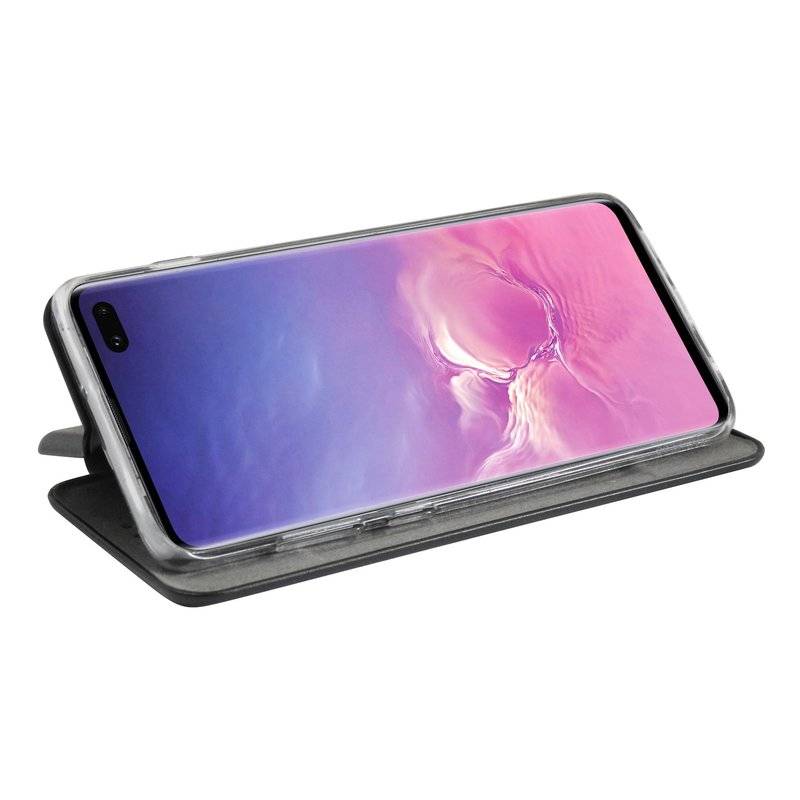 Buch Tasche Elegance für SAMSUNG GALAXY S10 PLUS G975F Handy Hülle Etui Schutzhülle Standfunktion Kartenfach Schwarz