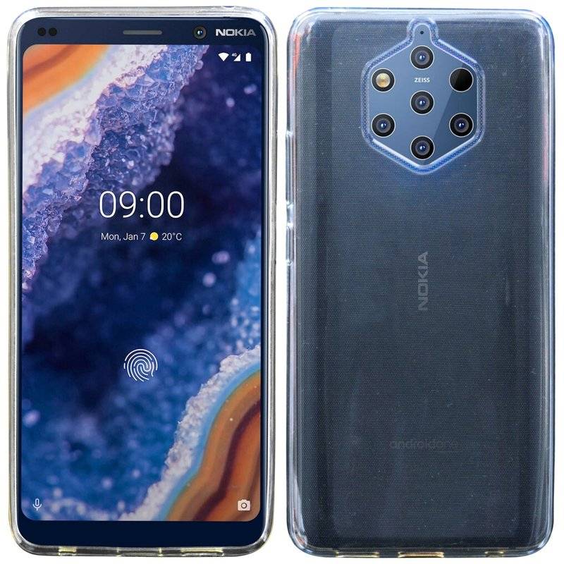 Silikon Hülle Basic kompatibel mit NOKIA 9 PureView Case TPU Soft Handy Cover Schutz Transparent