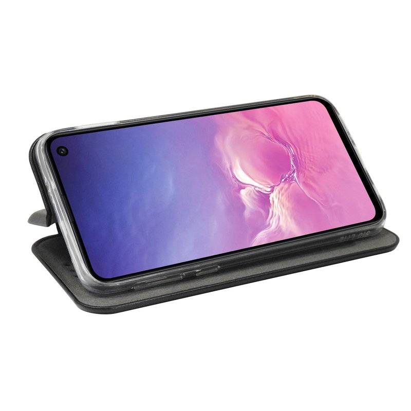 Buch Tasche Elegance für SAMSUNG GALAXY S10e G970F Handy Hülle Etui Schutzhülle mit Standfunktion Kartenfach Schwarz