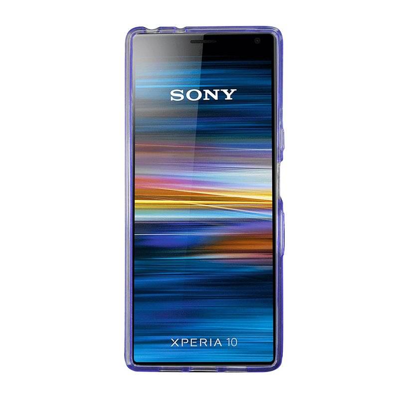 S-Line Hülle Bumper kompatibel mit SONY XPERIA 10 Silikonhülle Stoßfest Handyhülle TPU Case Cover Lila