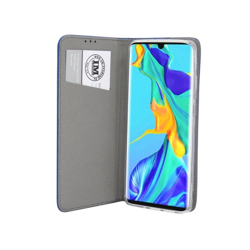 Buch Tasche Smart" für HUAWEI P30 PRO Handy Hülle Etui Brieftasche Schutzhülle mit Standfunktion, Kartenfach Blau"