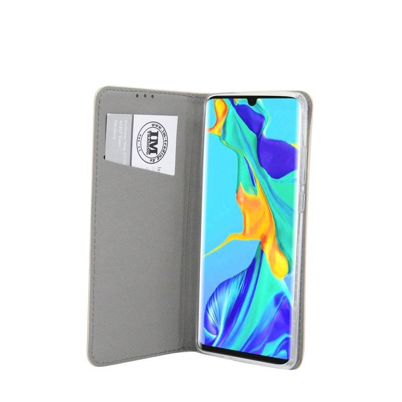 Buch Tasche Smart" für HUAWEI P30 PRO Handy Hülle Etui Brieftasche Schutzhülle mit Standfunktion, Kartenfach Gold"