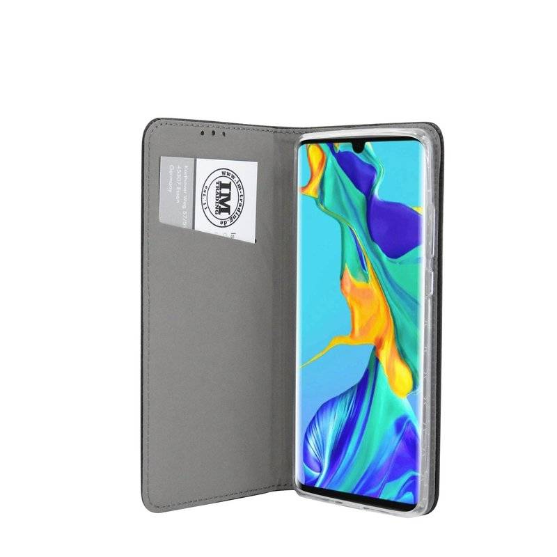 Buch Tasche Smart" für HUAWEI P30 PRO Handy Hülle Etui Brieftasche Schutzhülle mit Standfunktion, Kartenfach Schwarz