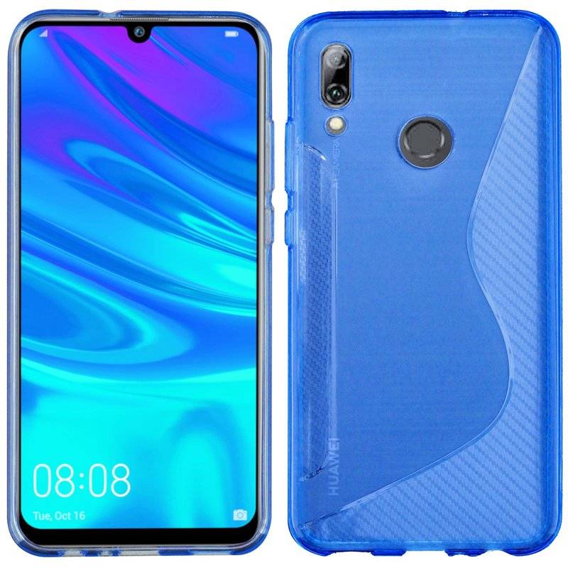 S-Line Hülle Bumper kompatibel mit HONOR 10 LITE Silikonhülle Stoßfest Handyhülle TPU Case Cover Blau