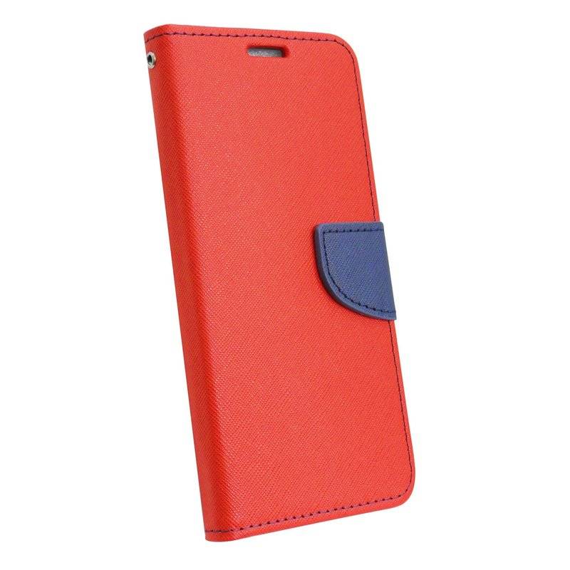 Buch Tasche Fancy für HUAWEI P30 Handy Hülle Etui Brieftasche Schutzhülle Standfunktion, Kartenfach Rot / Blau