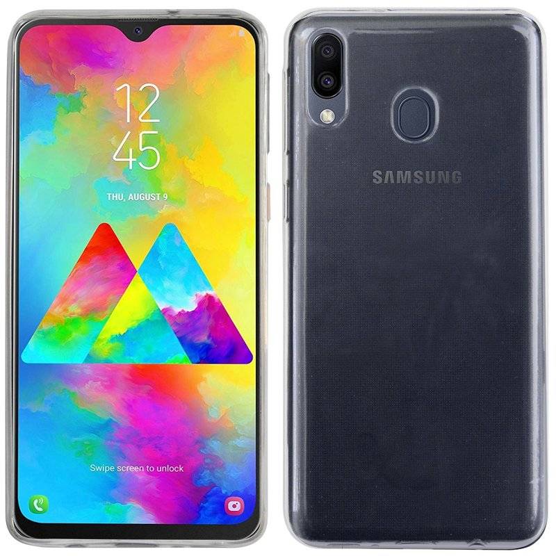 Silikon Hülle Basic kompatibel mit SAMSUNG GALAXY M20 (M205FD) Case TPU Soft Handy Cover Schutz Transparent