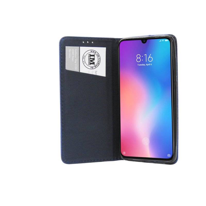 Buch Tasche Smart" für XIAOMI MI 9 Handy Hülle Etui Brieftasche Schutzhülle mit Standfunktion, Kartenfach Blau"